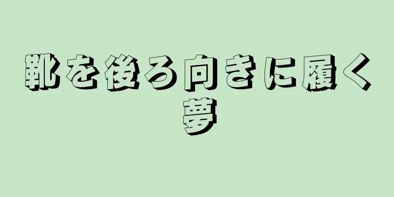 靴を後ろ向きに履く夢