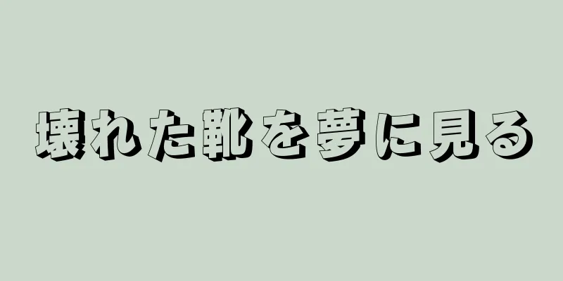 壊れた靴を夢に見る
