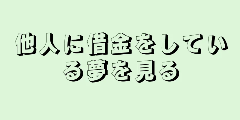 他人に借金をしている夢を見る