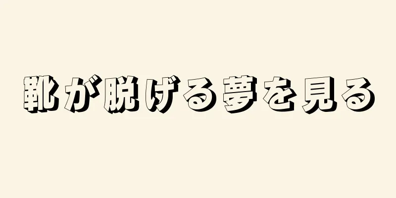 靴が脱げる夢を見る