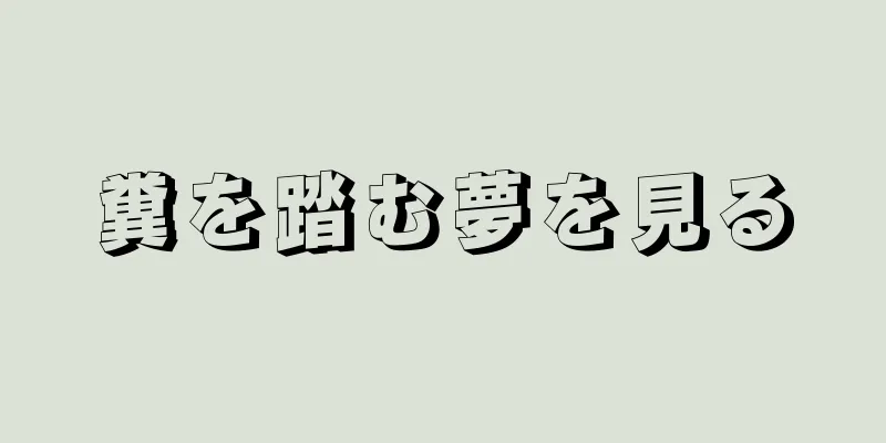 糞を踏む夢を見る