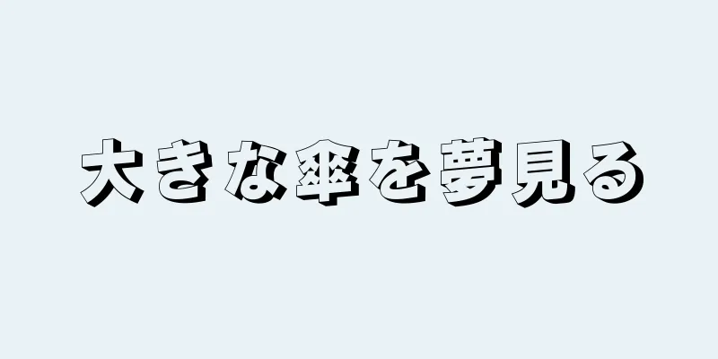 大きな傘を夢見る