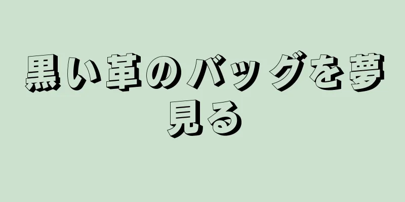 黒い革のバッグを夢見る