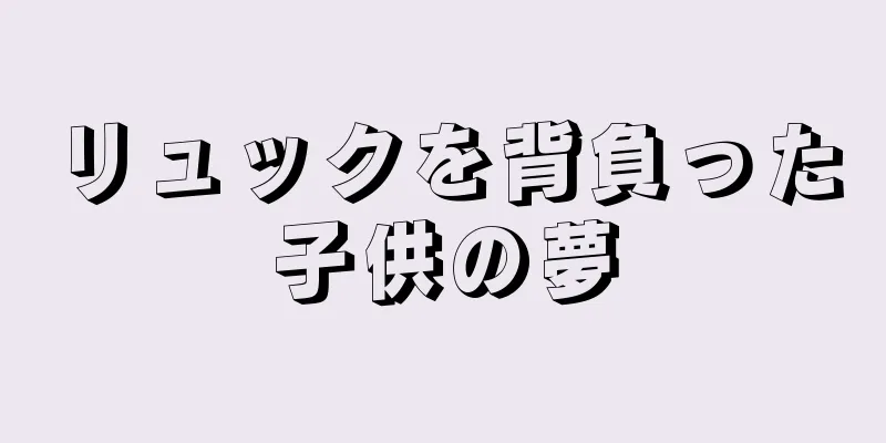 リュックを背負った子供の夢