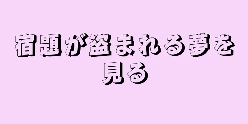 宿題が盗まれる夢を見る