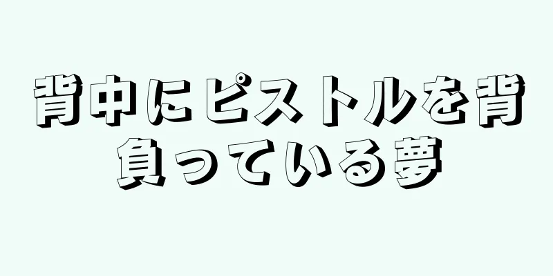 背中にピストルを背負っている夢