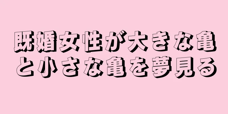 既婚女性が大きな亀と小さな亀を夢見る