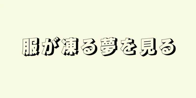 服が凍る夢を見る
