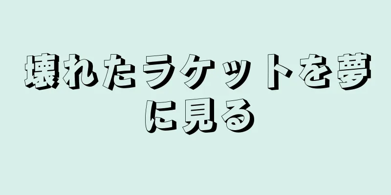 壊れたラケットを夢に見る