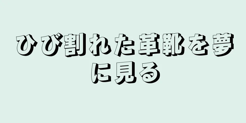 ひび割れた革靴を夢に見る