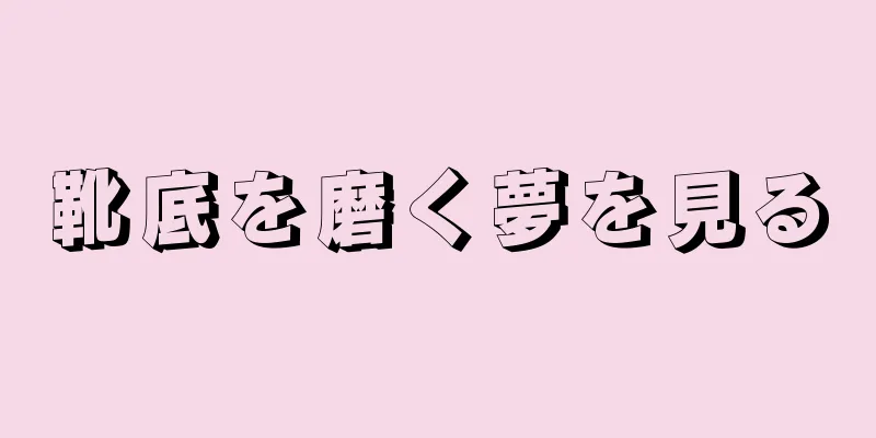 靴底を磨く夢を見る