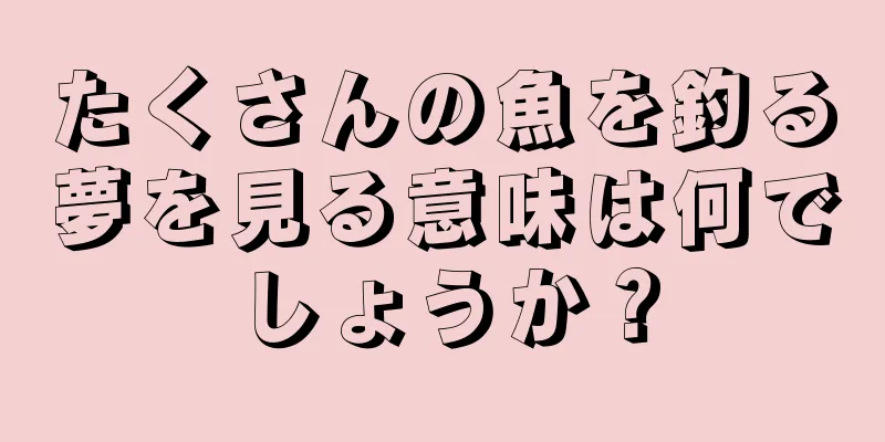 たくさんの魚を釣る夢を見る意味は何でしょうか？