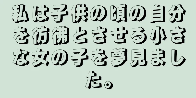 私は子供の頃の自分を彷彿とさせる小さな女の子を夢見ました。