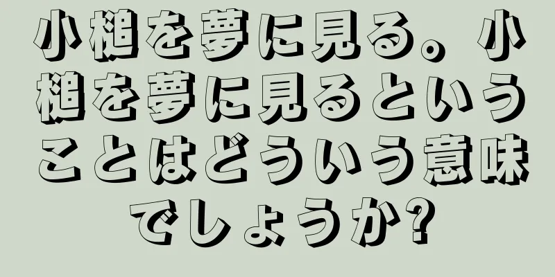 小槌を夢に見る。小槌を夢に見るということはどういう意味でしょうか?