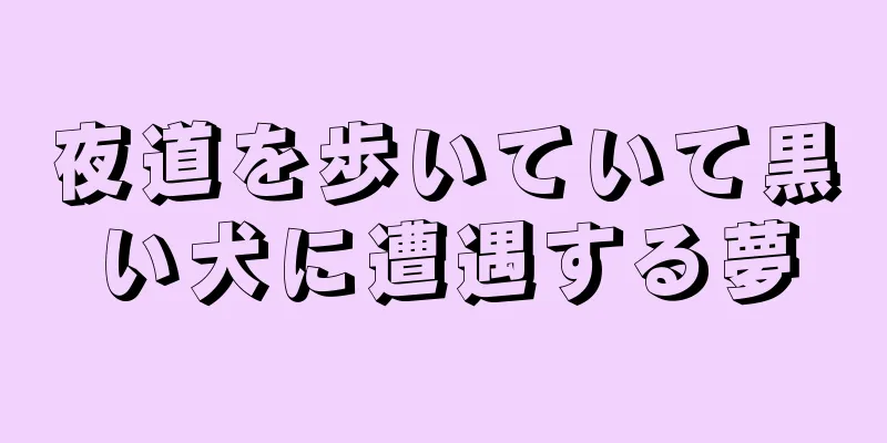 夜道を歩いていて黒い犬に遭遇する夢
