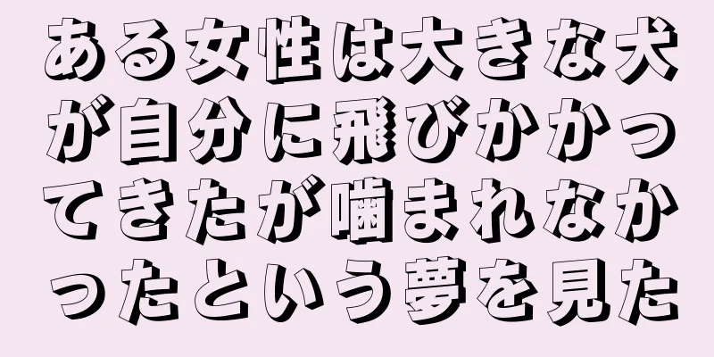 ある女性は大きな犬が自分に飛びかかってきたが噛まれなかったという夢を見た