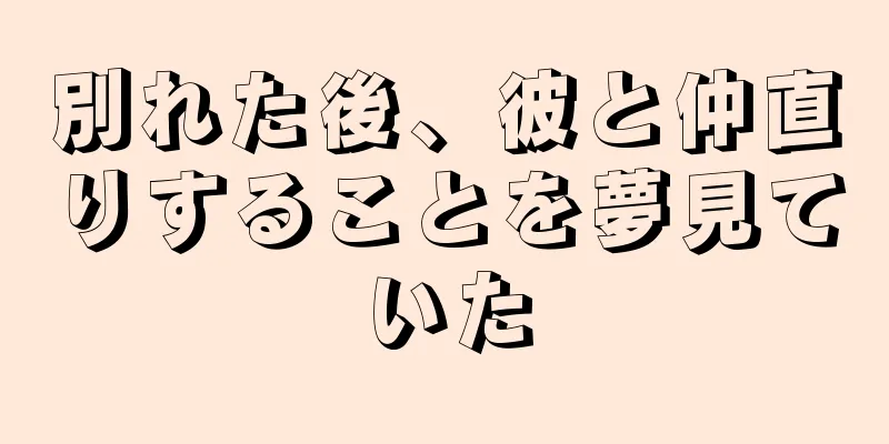 別れた後、彼と仲直りすることを夢見ていた