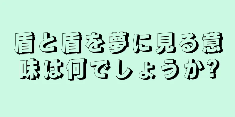 盾と盾を夢に見る意味は何でしょうか?