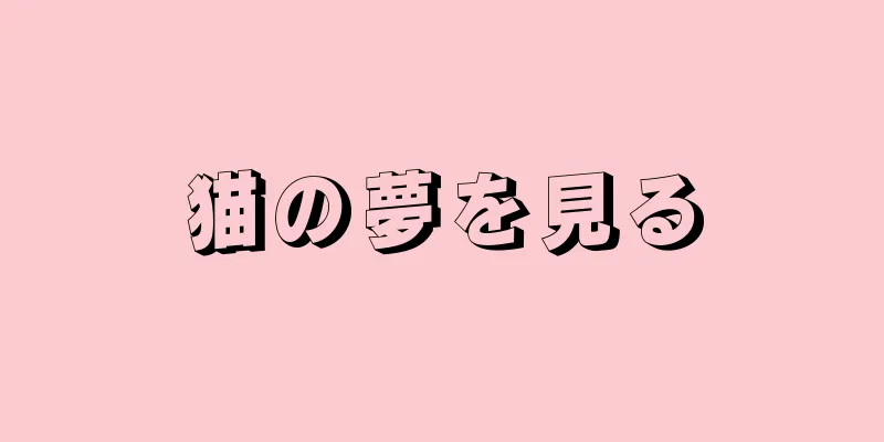 猫の夢を見る