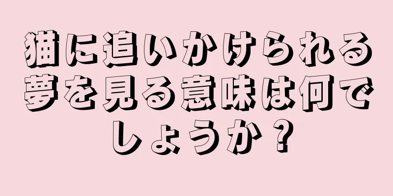 猫に追いかけられる夢を見る意味は何でしょうか？