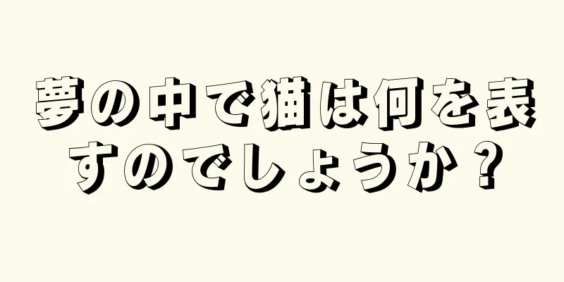 夢の中で猫は何を表すのでしょうか？