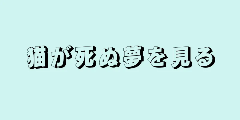 猫が死ぬ夢を見る