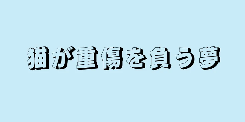 猫が重傷を負う夢