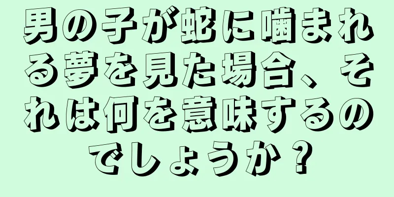 男の子が蛇に噛まれる夢を見た場合、それは何を意味するのでしょうか？