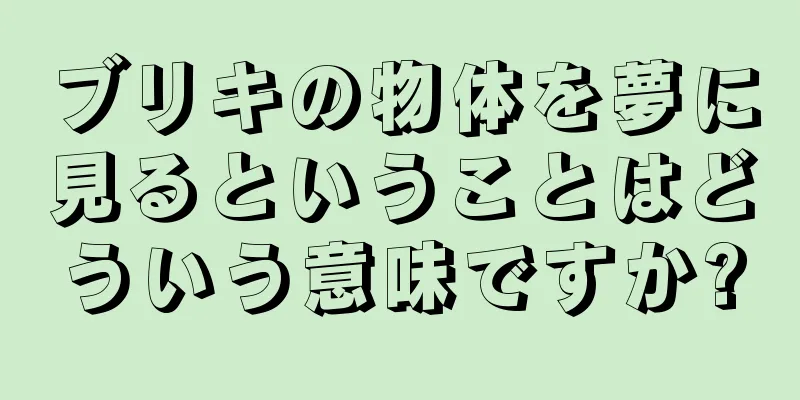 ブリキの物体を夢に見るということはどういう意味ですか?