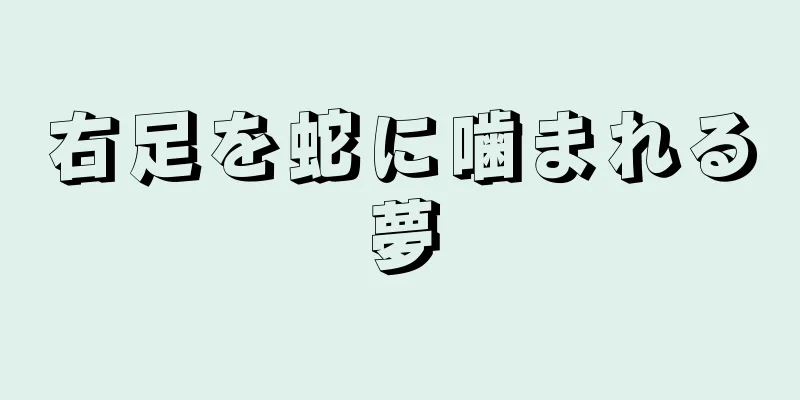 右足を蛇に噛まれる夢