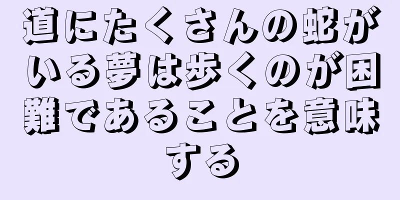道にたくさんの蛇がいる夢は歩くのが困難であることを意味する