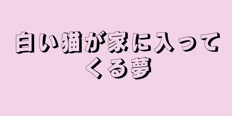 白い猫が家に入ってくる夢