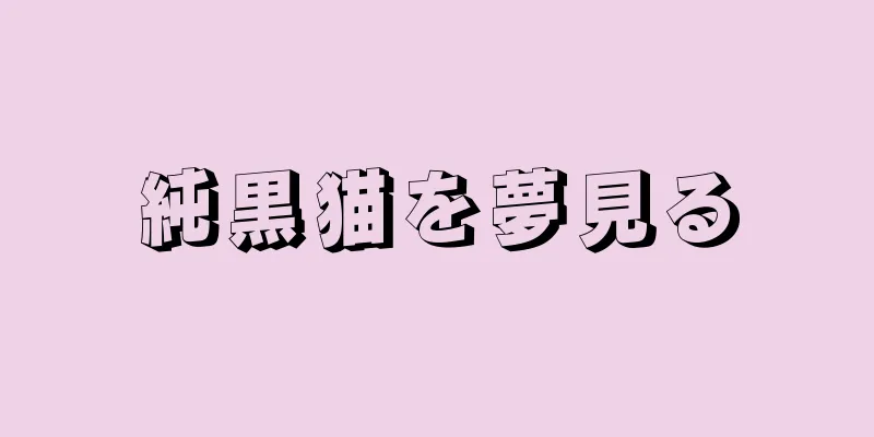 純黒猫を夢見る