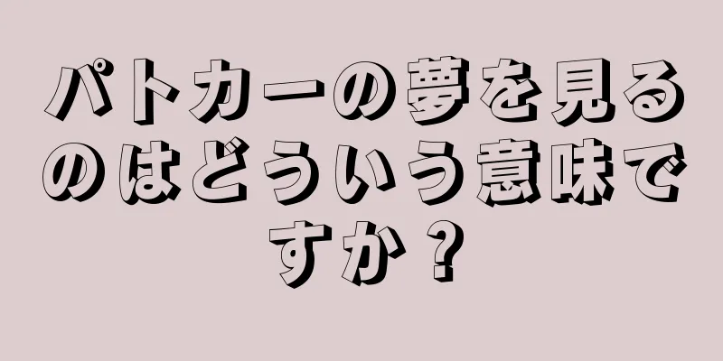 パトカーの夢を見るのはどういう意味ですか？