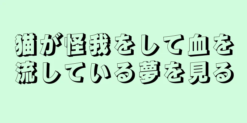猫が怪我をして血を流している夢を見る