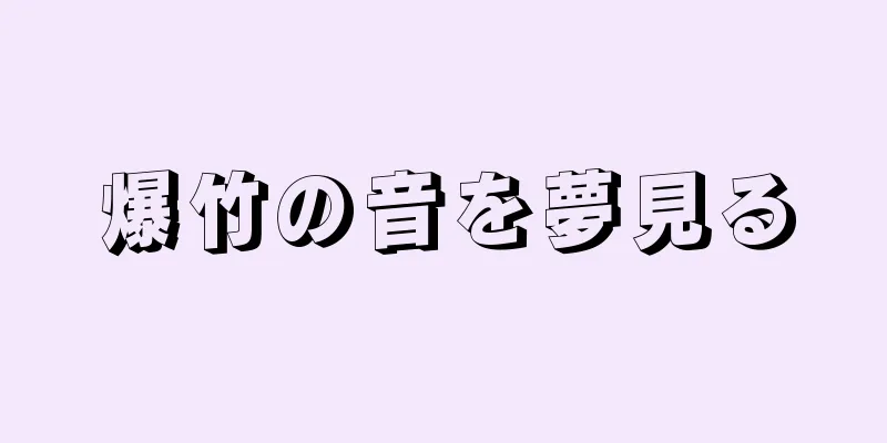 爆竹の音を夢見る