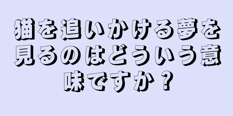 猫を追いかける夢を見るのはどういう意味ですか？