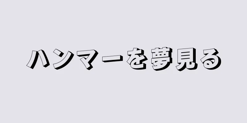 ハンマーを夢見る