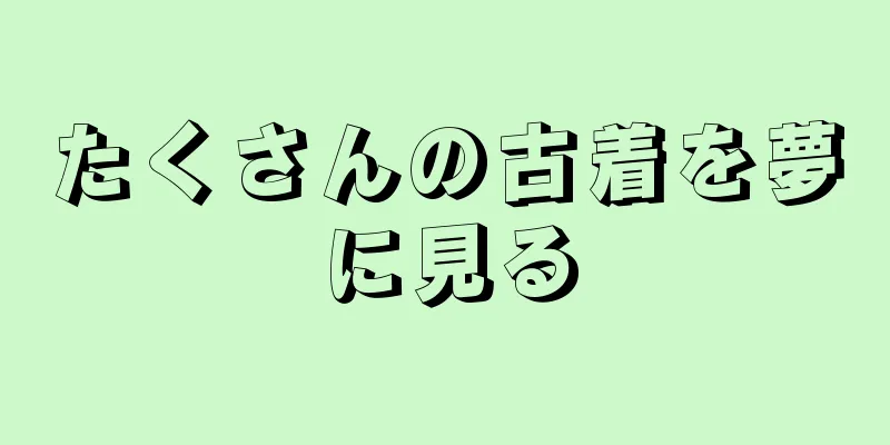 たくさんの古着を夢に見る