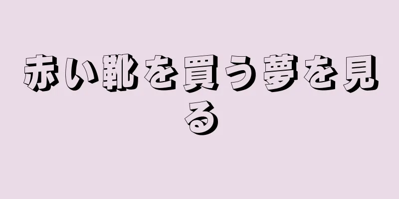 赤い靴を買う夢を見る