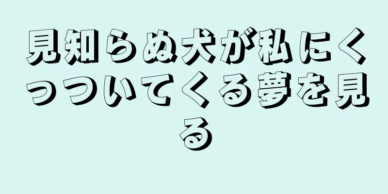 見知らぬ犬が私にくっついてくる夢を見る