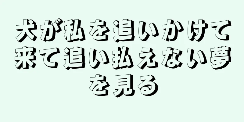 犬が私を追いかけて来て追い払えない夢を見る