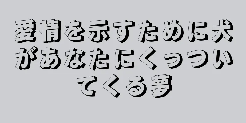 愛情を示すために犬があなたにくっついてくる夢