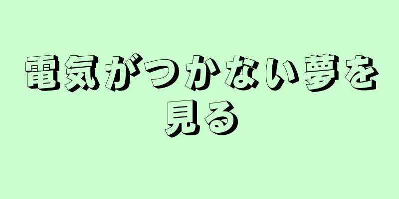 電気がつかない夢を見る