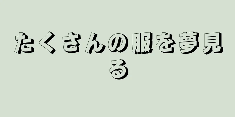 たくさんの服を夢見る