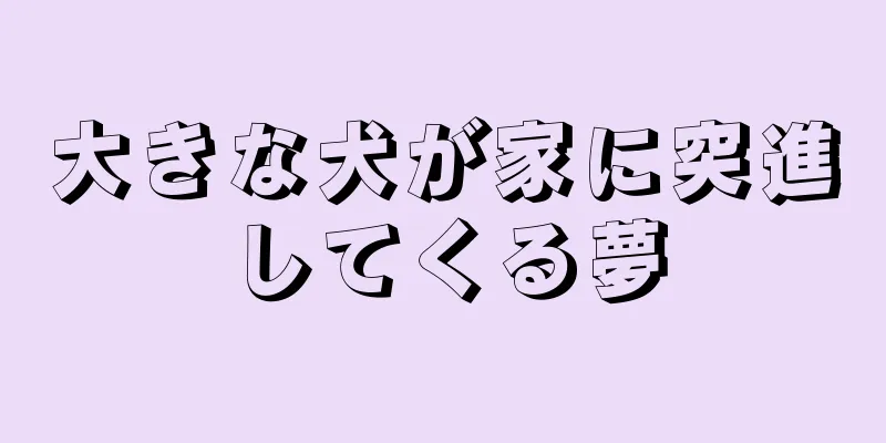大きな犬が家に突進してくる夢