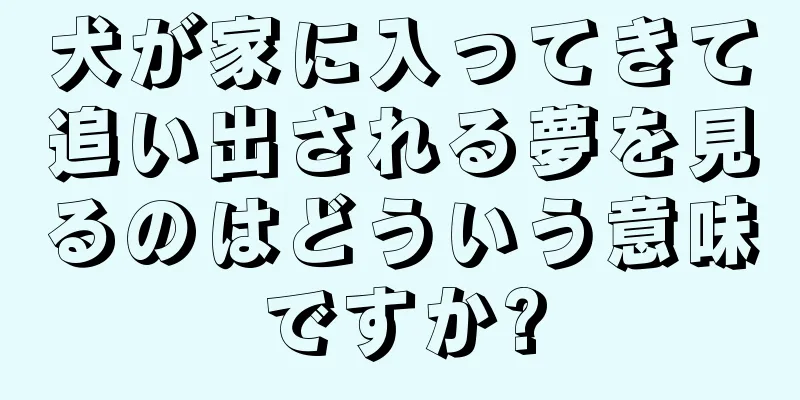 犬が家に入ってきて追い出される夢を見るのはどういう意味ですか?