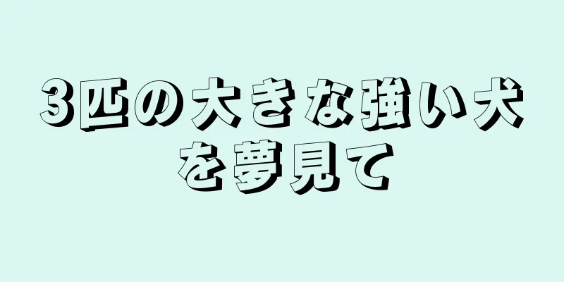 3匹の大きな強い犬を夢見て