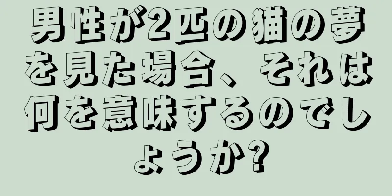 男性が2匹の猫の夢を見た場合、それは何を意味するのでしょうか?