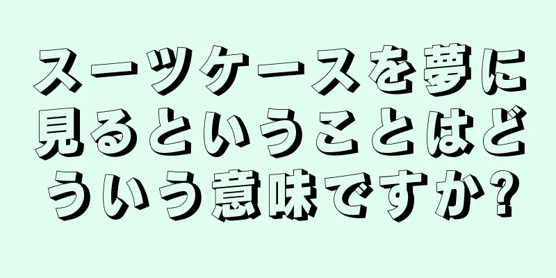 スーツケースを夢に見るということはどういう意味ですか?